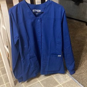 Navy blue medium  greys anatomy scrub jacket barely worn in very good condition!